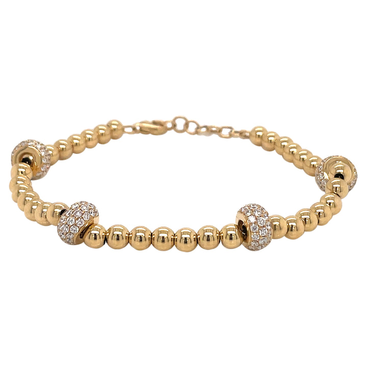 18kt Yellow Gold Diamond Bracelet