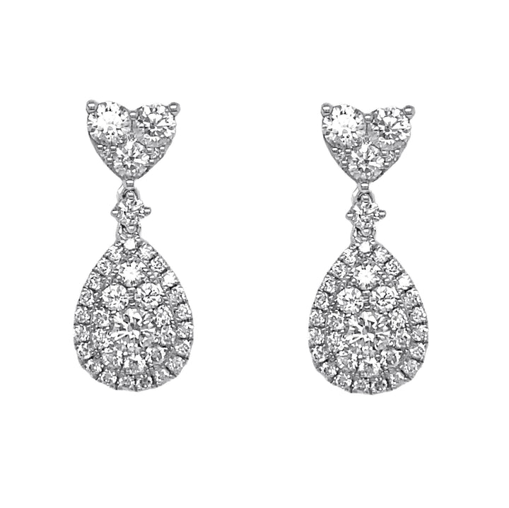 18kt White Gold Diamond Earrings