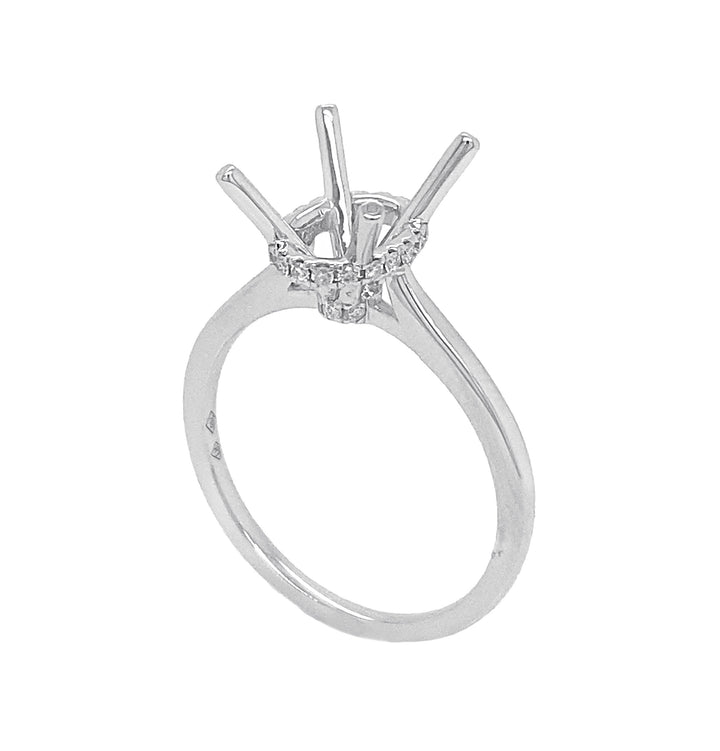 18kt White Gold Diamond Semi Mount