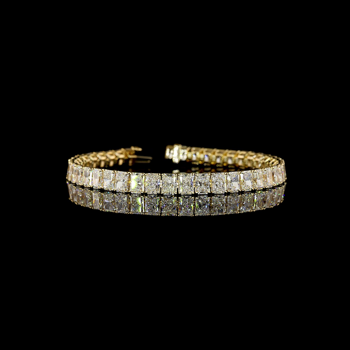 14kt Yellow Gold Lab Diamond Tennis Bracelet