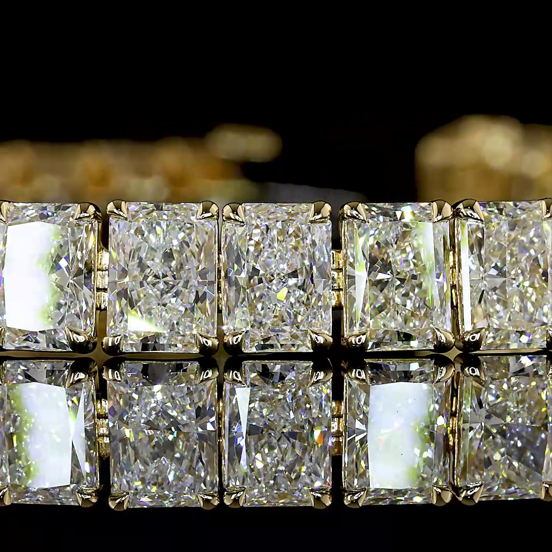 14kt Yellow Gold Lab Diamond Tennis Bracelet
