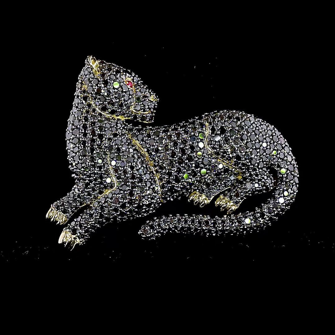 14kt Yellow Gold Lab Diamond Brooch