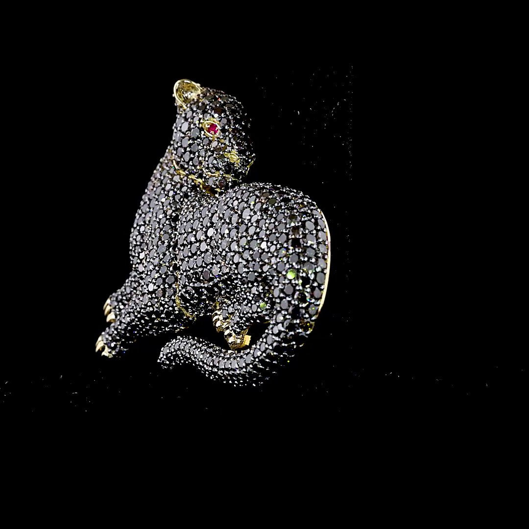 14kt Yellow Gold Lab Diamond Brooch