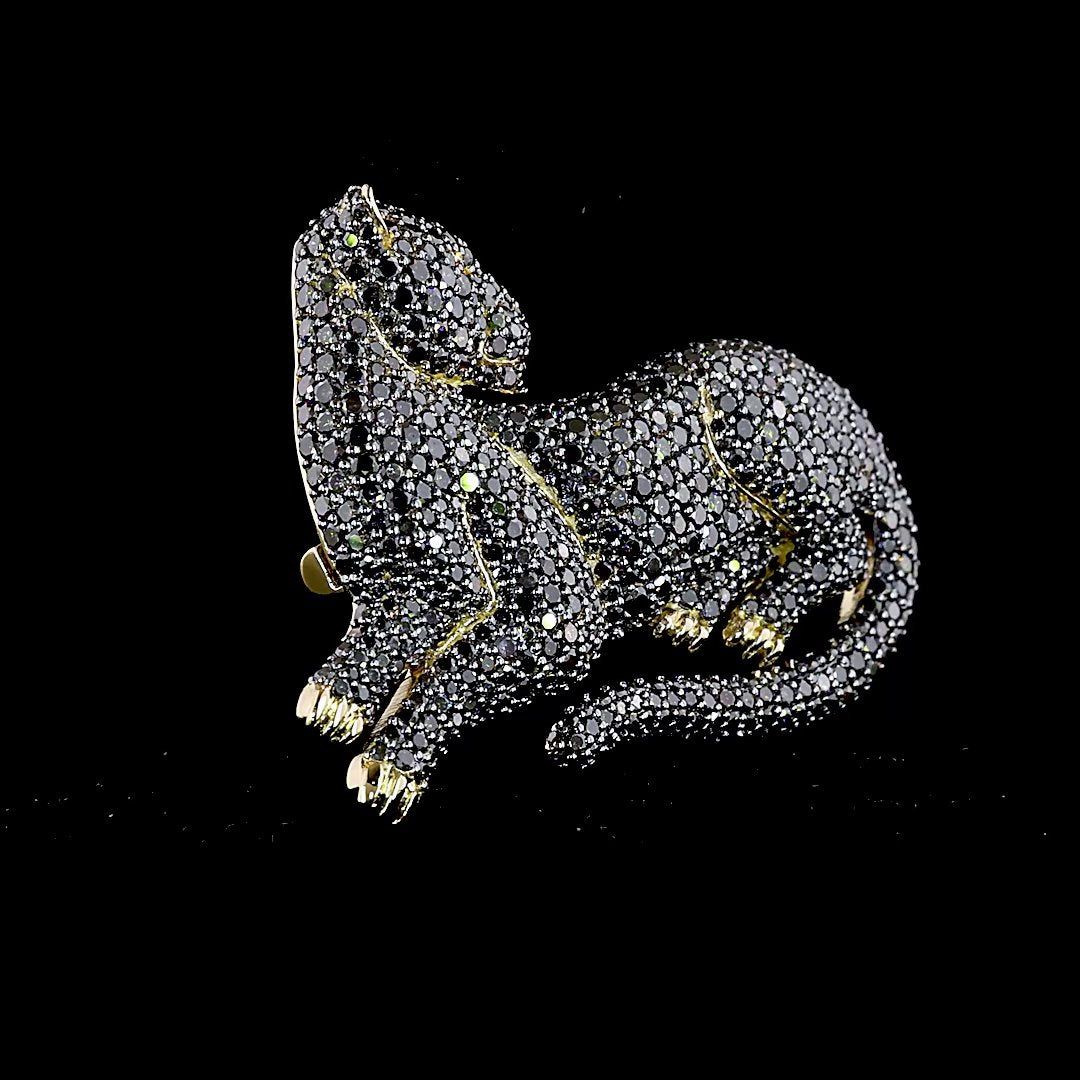 14kt Yellow Gold Lab Diamond Brooch