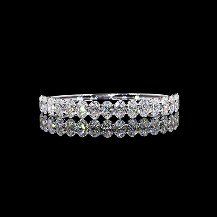14kt White Gold Lab Diamond Bangle