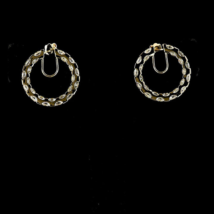 14kt Yellow Gold Lab Diamond Hoops