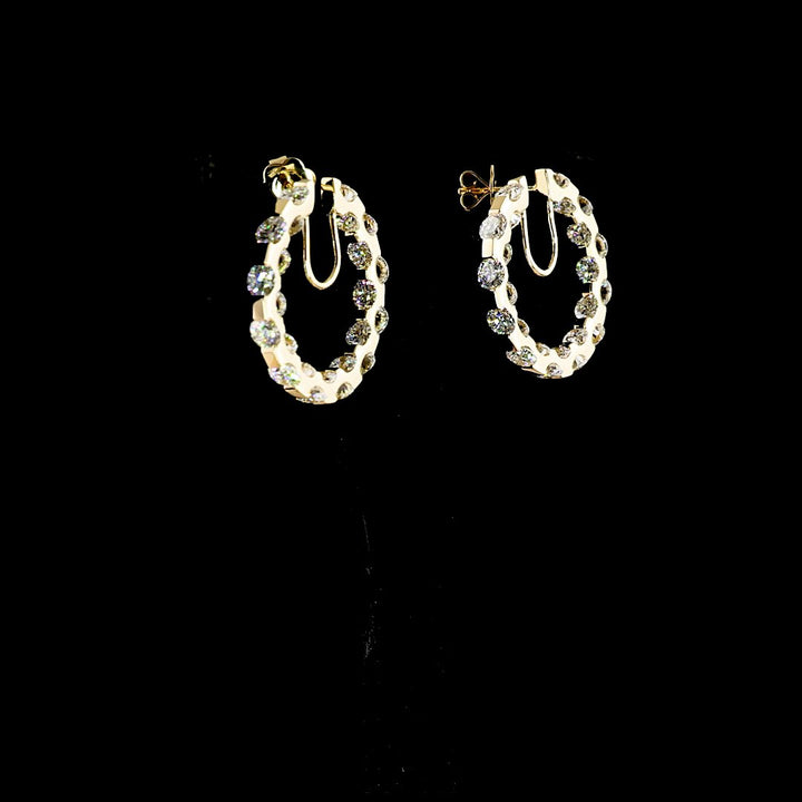 14kt Yellow Gold Lab Diamond Hoops