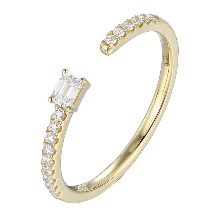 18kt Yellow Gold Diamond Open Band