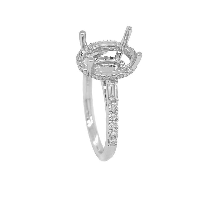 18kt White Gold Diamond Semi-mount