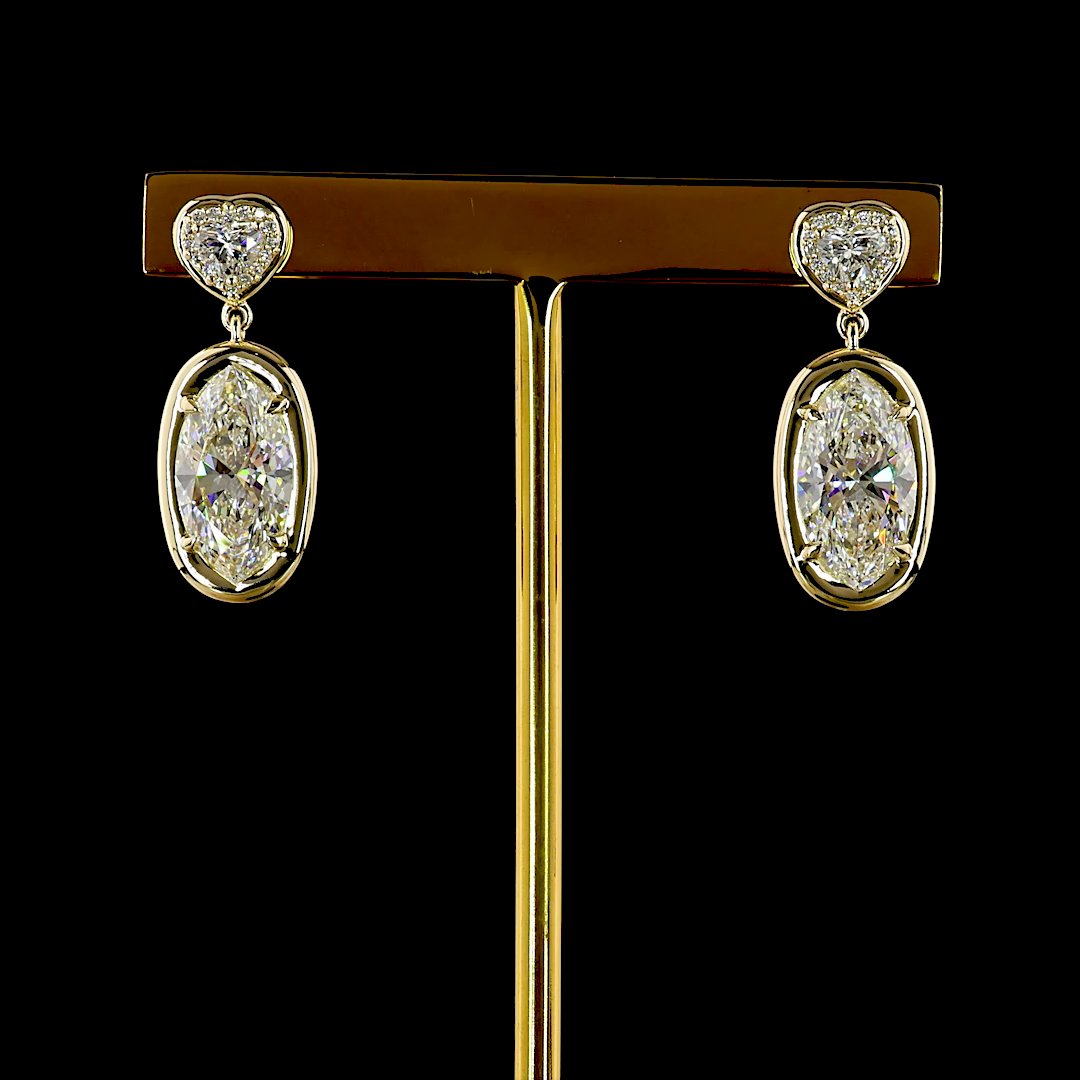 14kt Yellow Gold Lab Diamond Earrings