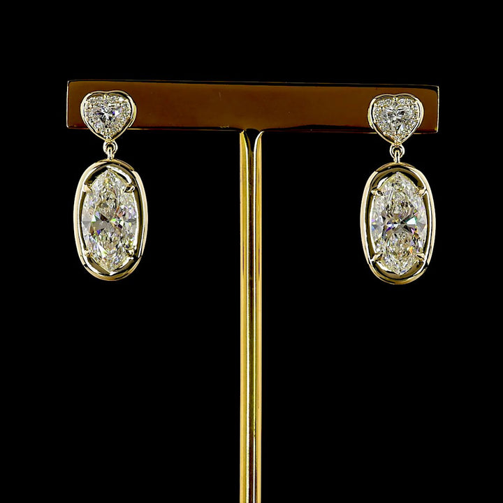 14kt Yellow Gold Lab Diamond Earrings