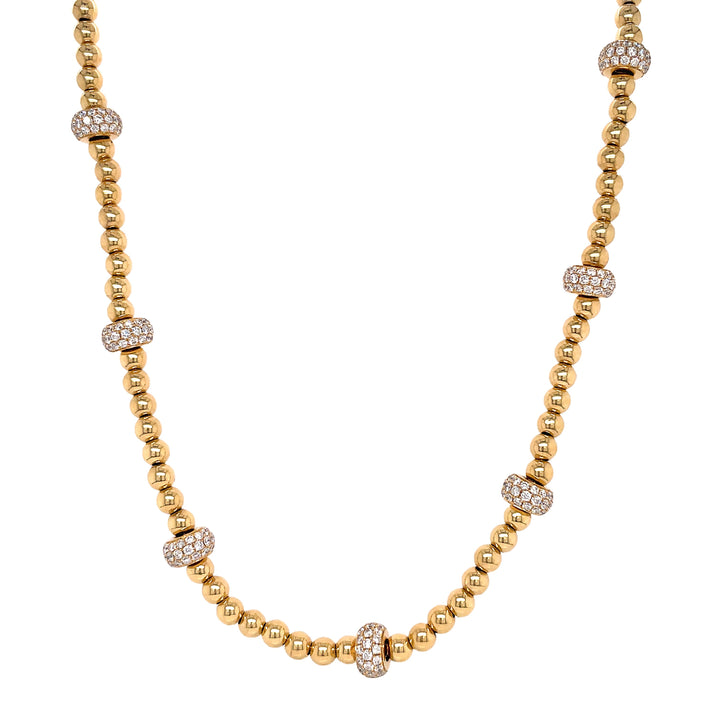 18kt Yellow Gold Diamond Necklace