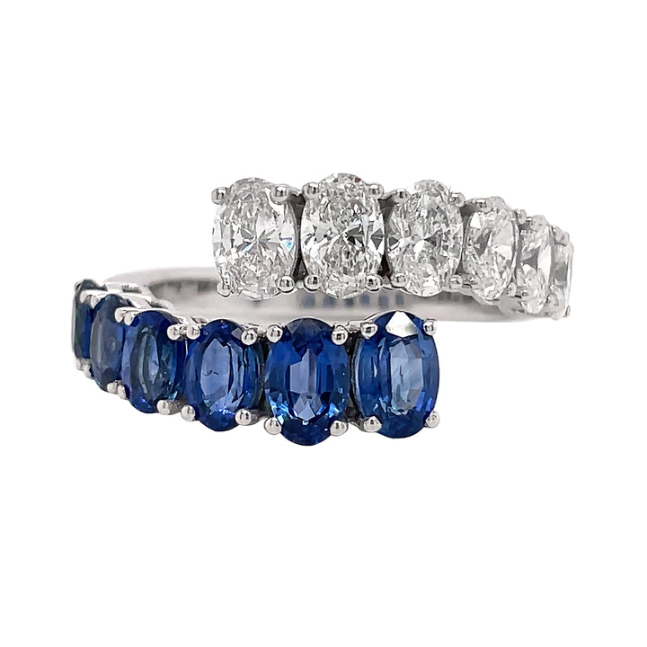 18kt White Gold Blue Sapphire Ring