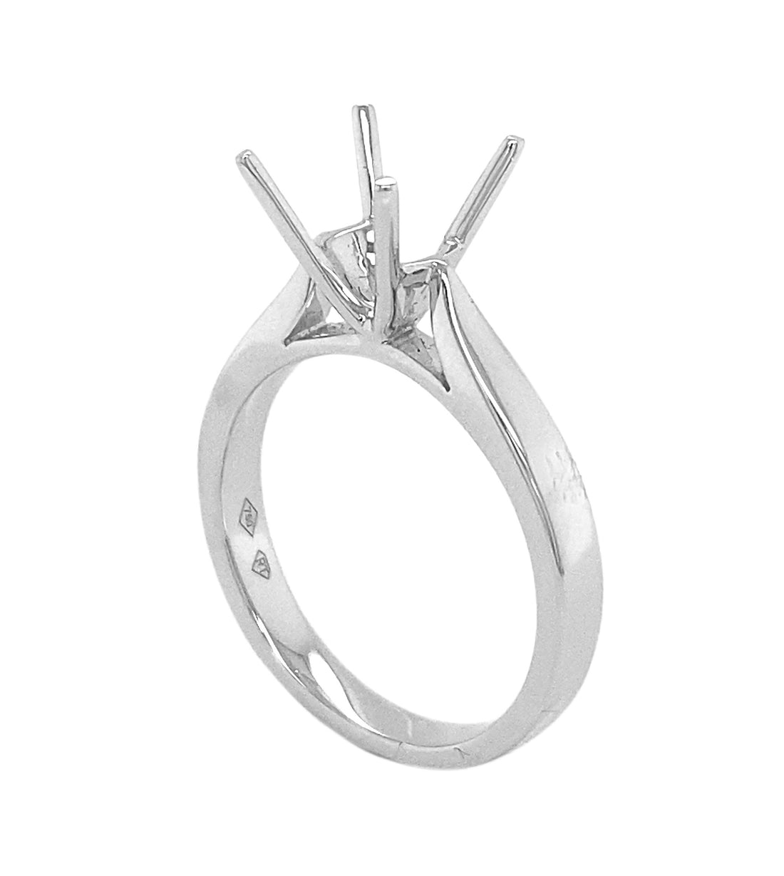 18kt White Gold Semi Mount