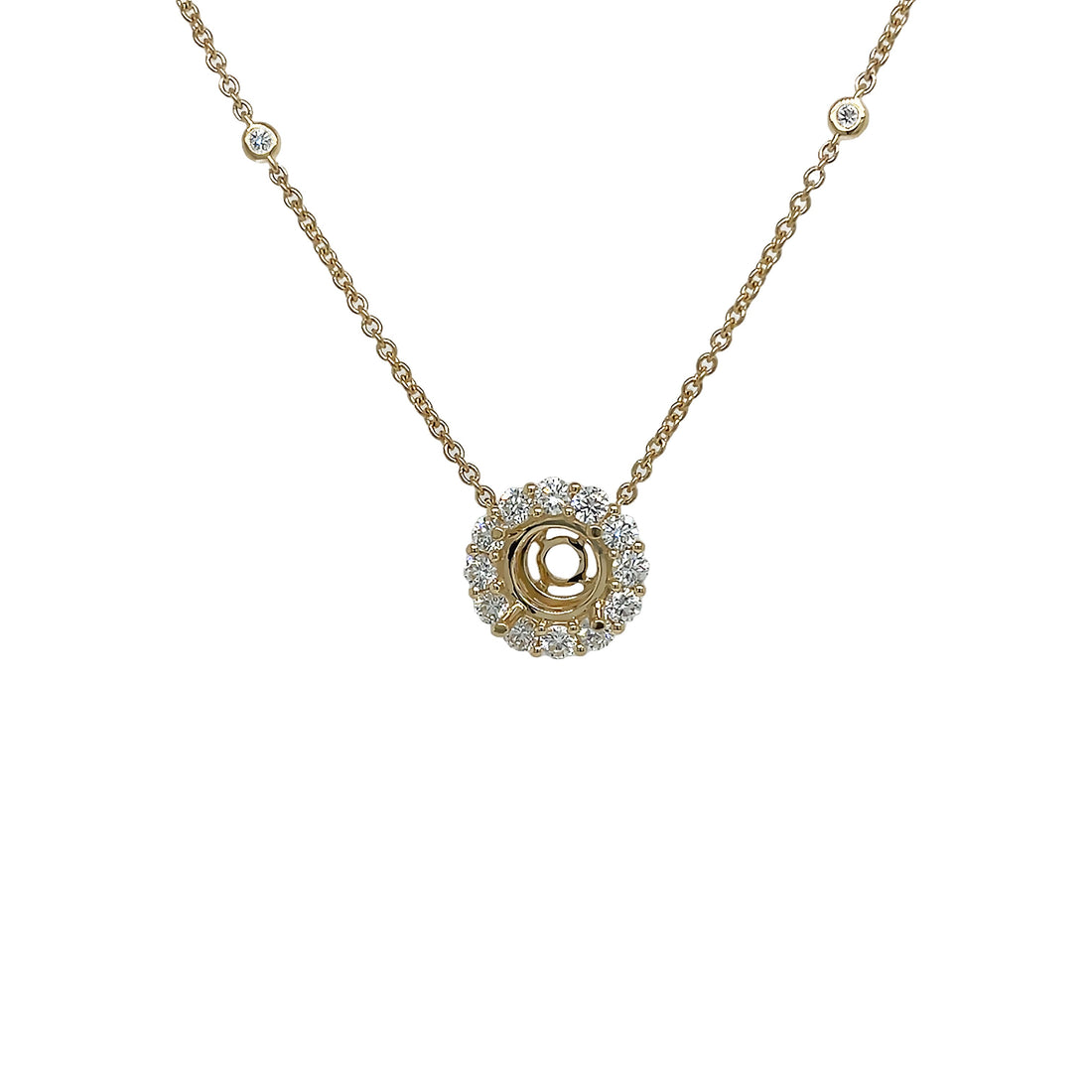 18kt Yellow Gold Diamond Pendant Mounting