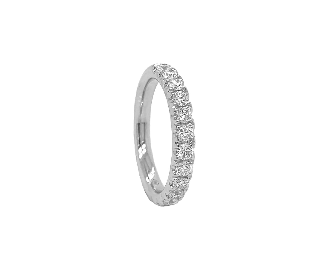 18kt White Gold Diamond half-way Band