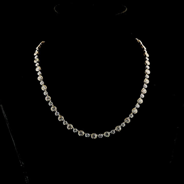 14kt Yellow And White Gold Lab Diamond Necklace