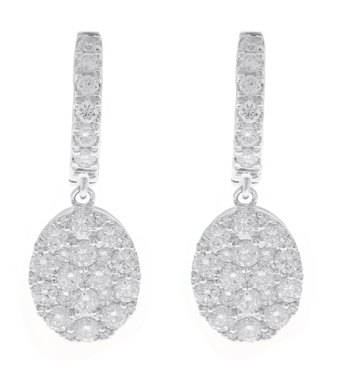 18kt White Gold Diamond Earrings