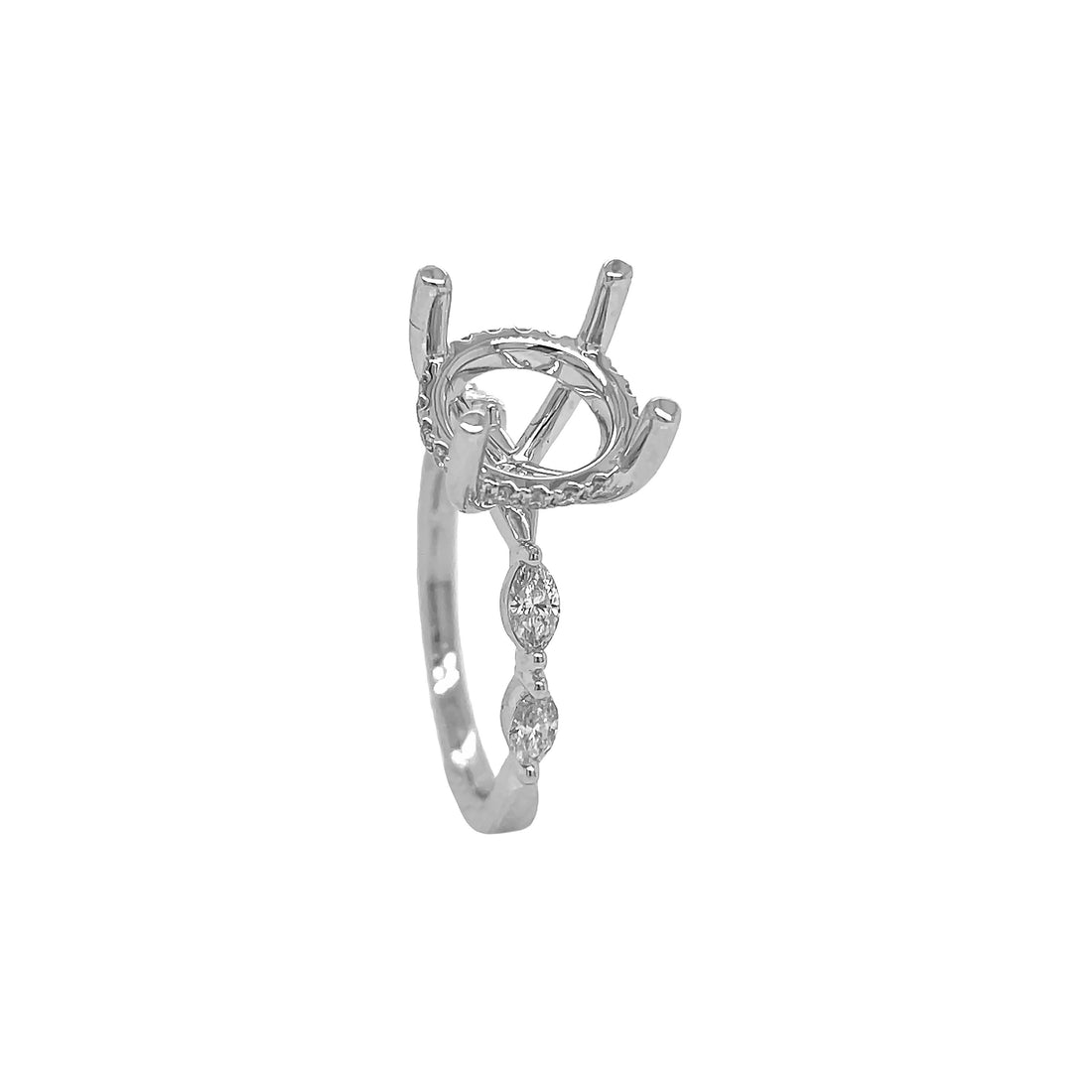 Platinum  diamond semi-mount