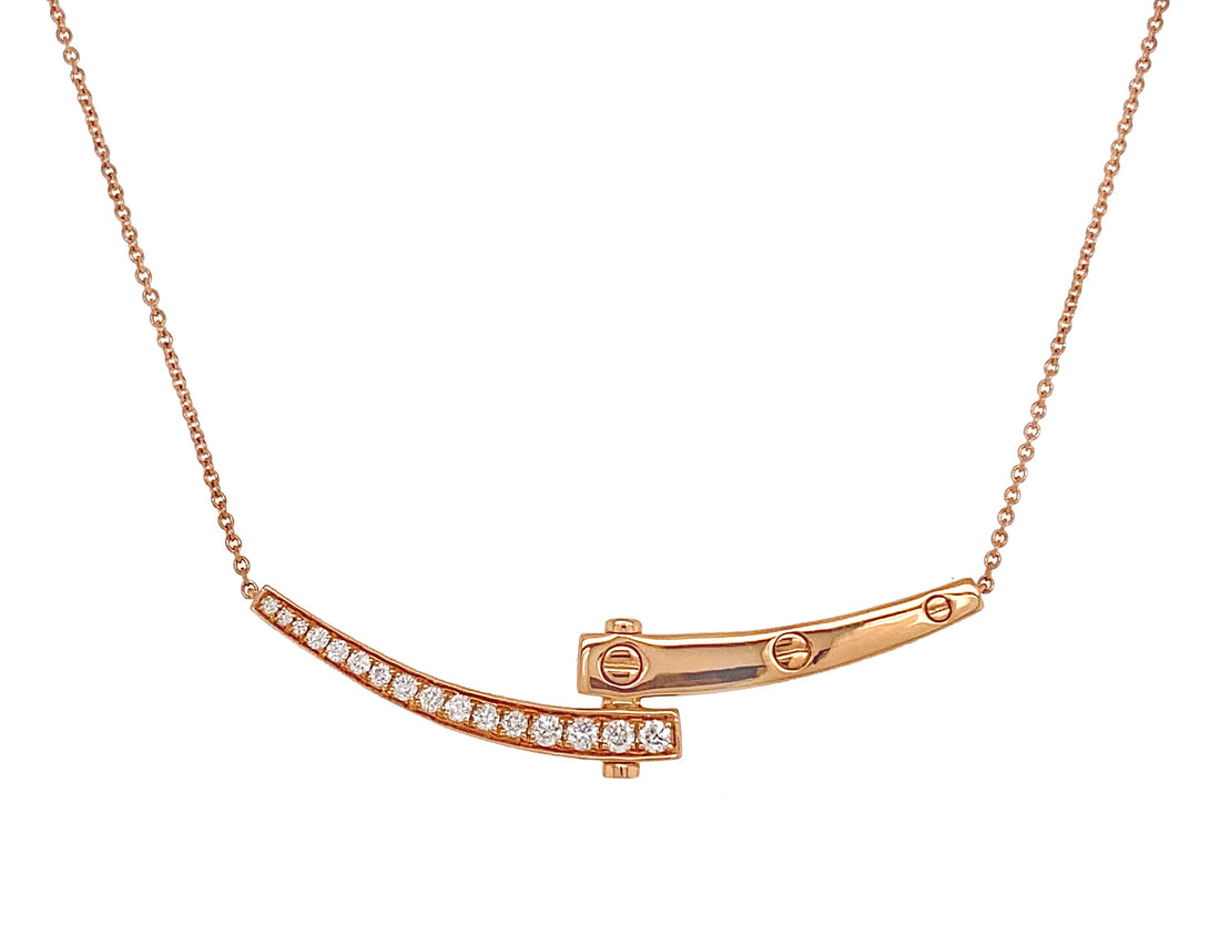 18kt Rose Gold Diamond Pendant