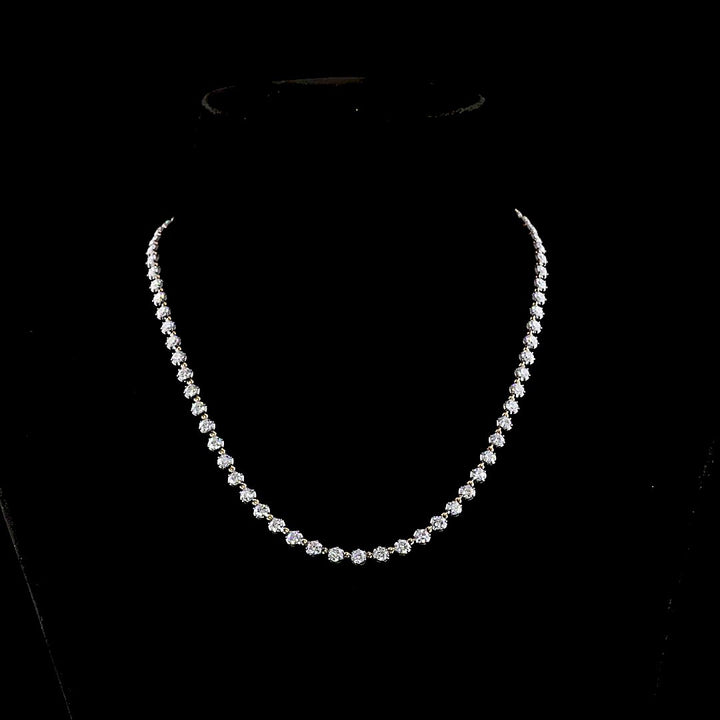 14kt Yellow Gold Lab Diamond Tennis Necklace