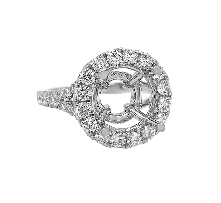 18kt White Gold Diamond Semi Mount