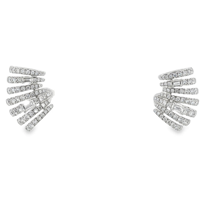 18kt White Gold Diamond Earrings