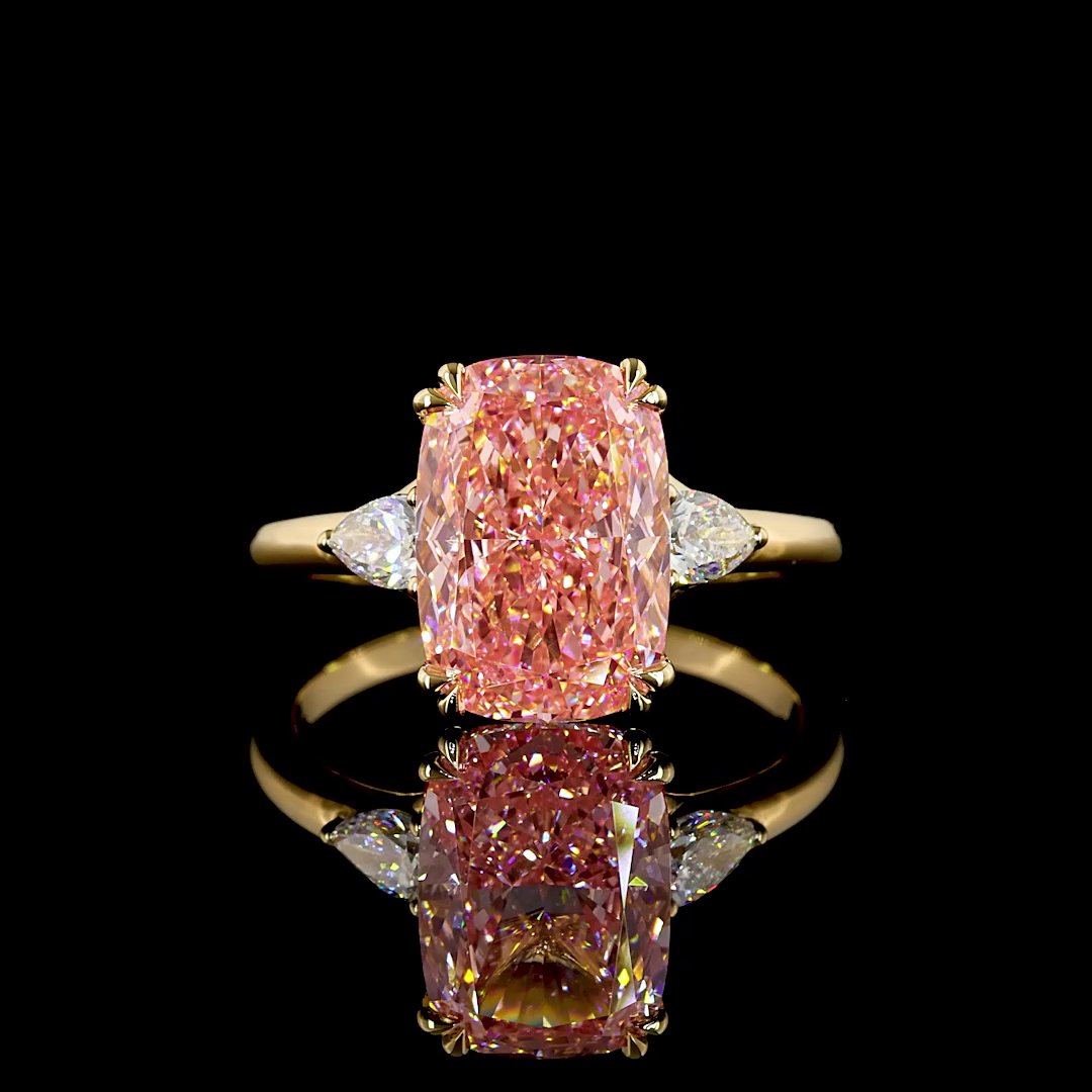 18kt Yellow Gold Lab Diamond Ring