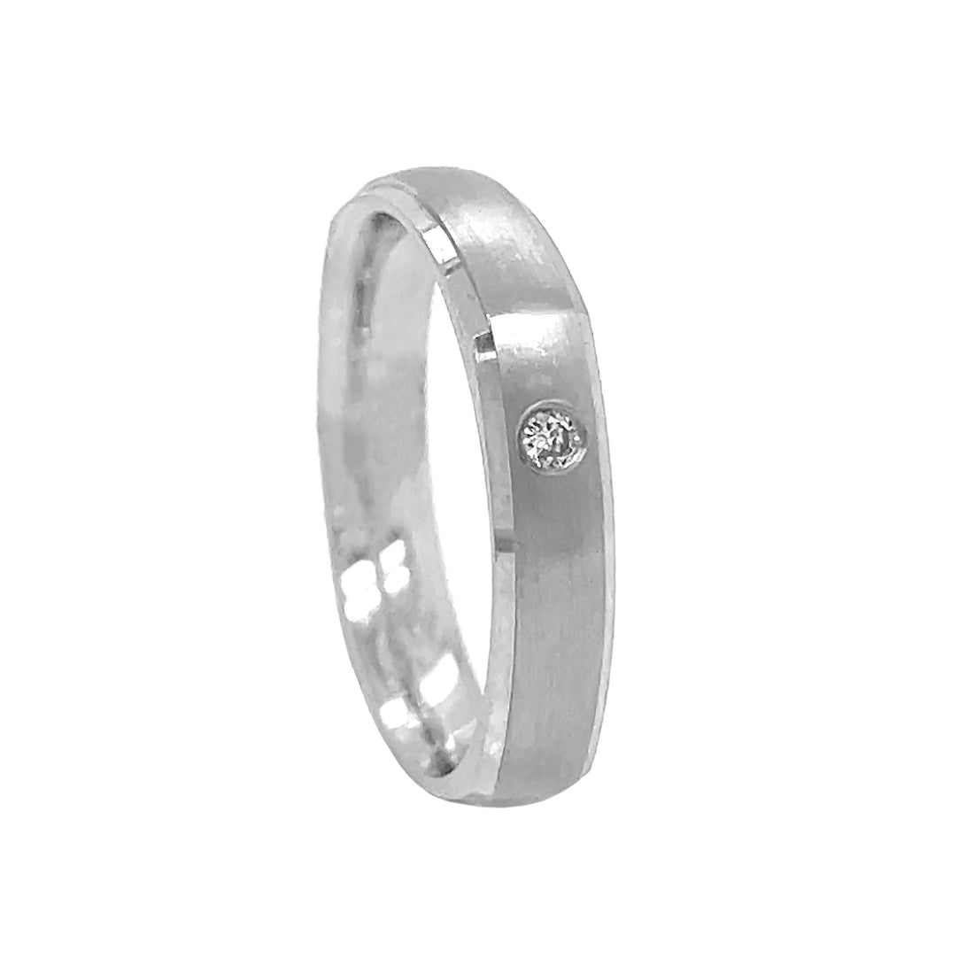 14kt White Gold Men's Wedding Band