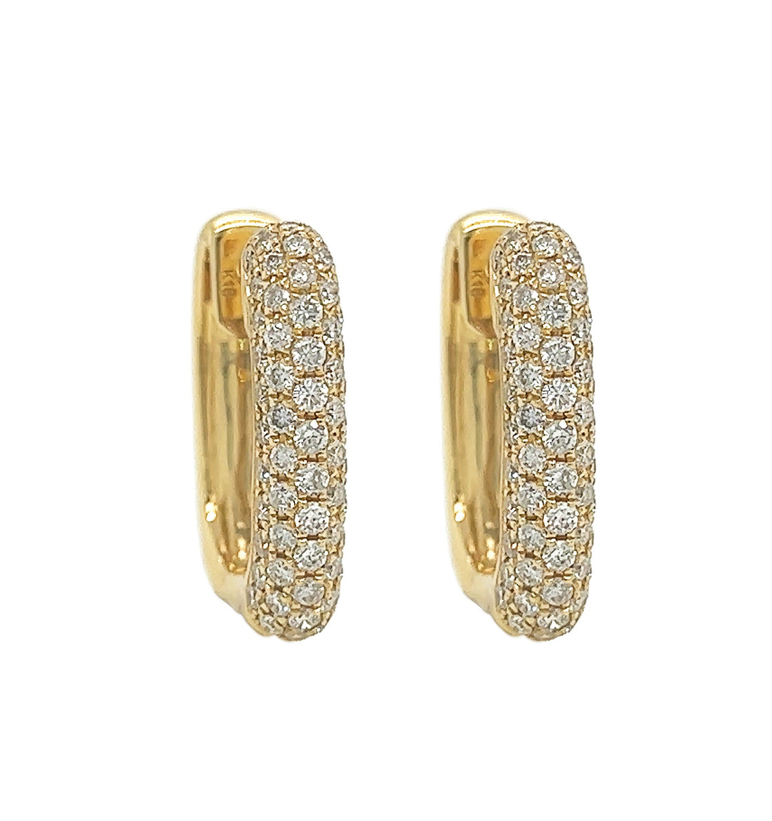 18kt Yellow Gold Diamond Earrings