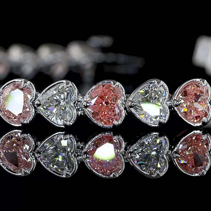 14kt White Gold Lab Diamond Tennis Bracelet