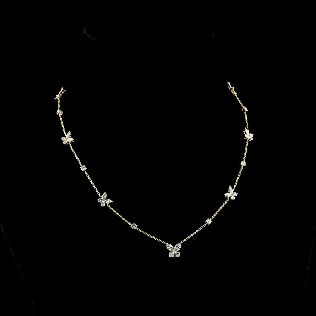14kt Yellow Gold Lab Diamond Tennis Necklace