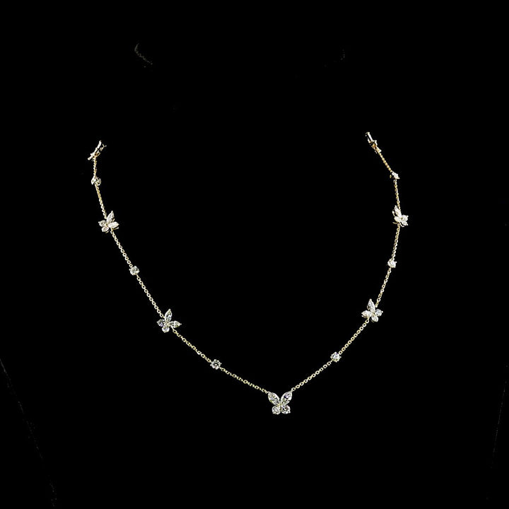 14kt Yellow Gold Lab Diamond Tennis Necklace