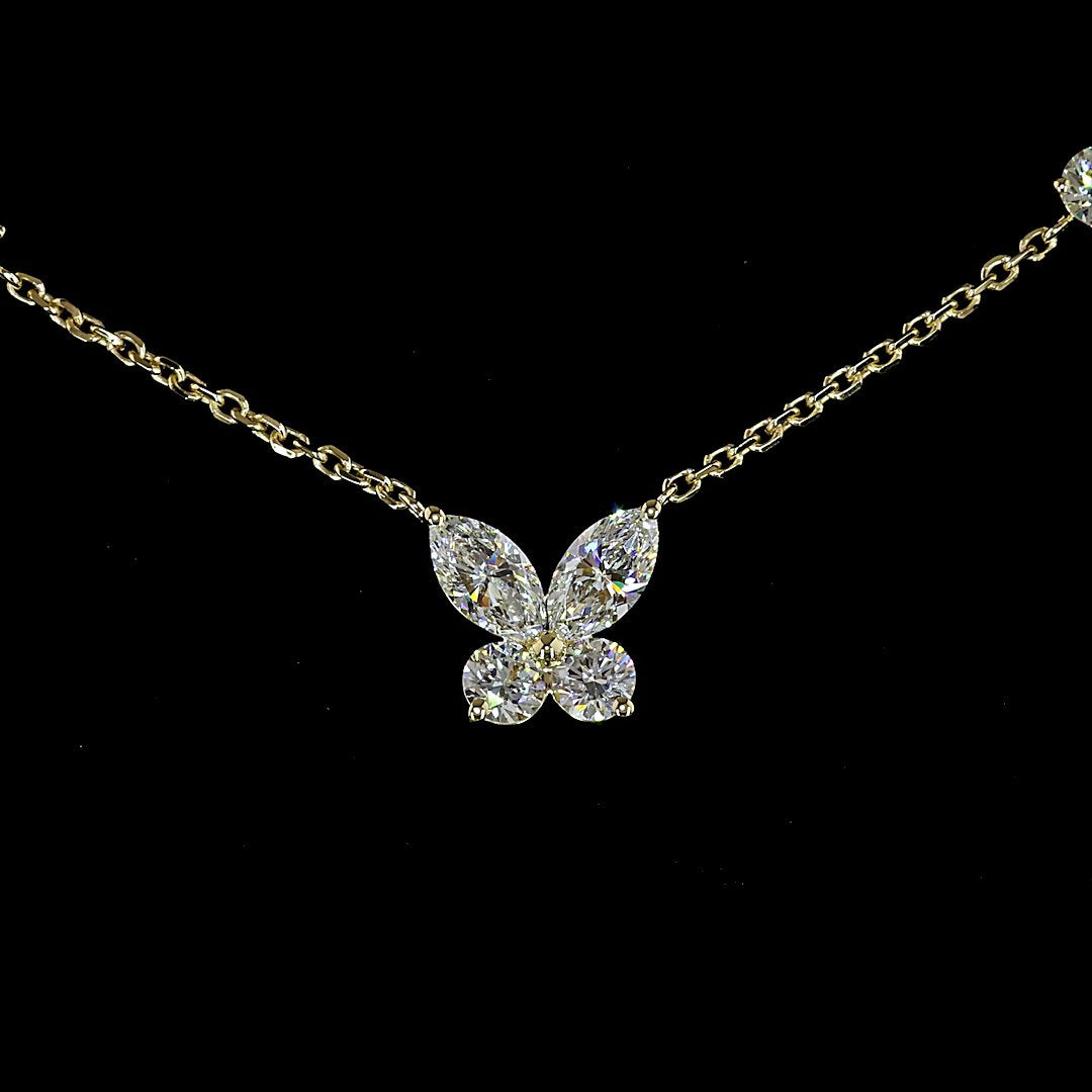 14kt Yellow Gold Lab Diamond Tennis Necklace