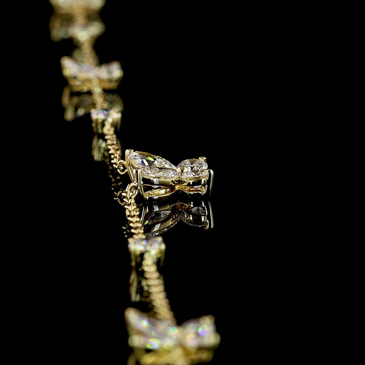 14kt Yellow Gold Lab Diamond Tennis Necklace