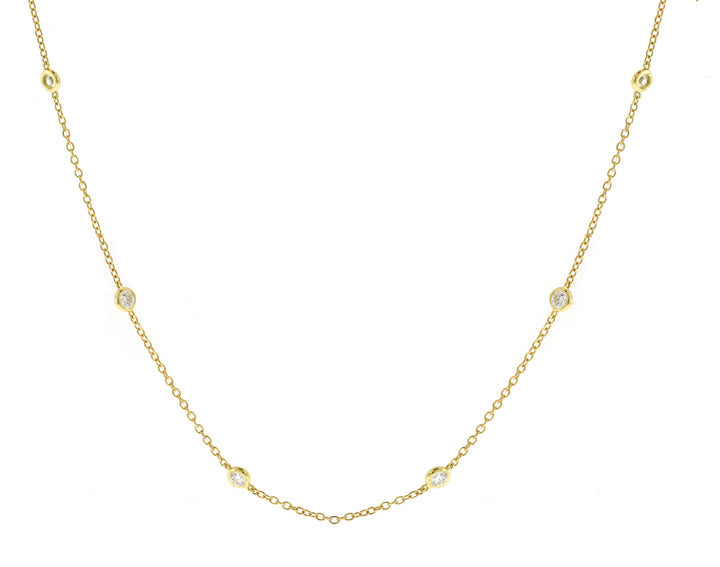 18kt Yellow and White Gold Diamond Necklace