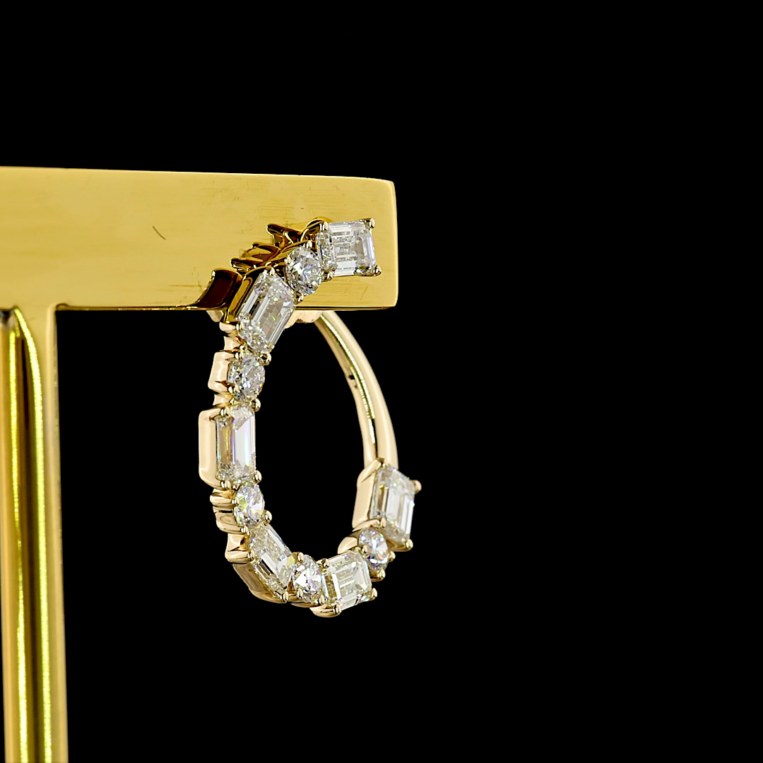 14kt Yellow Gold Lab Diamond Earring