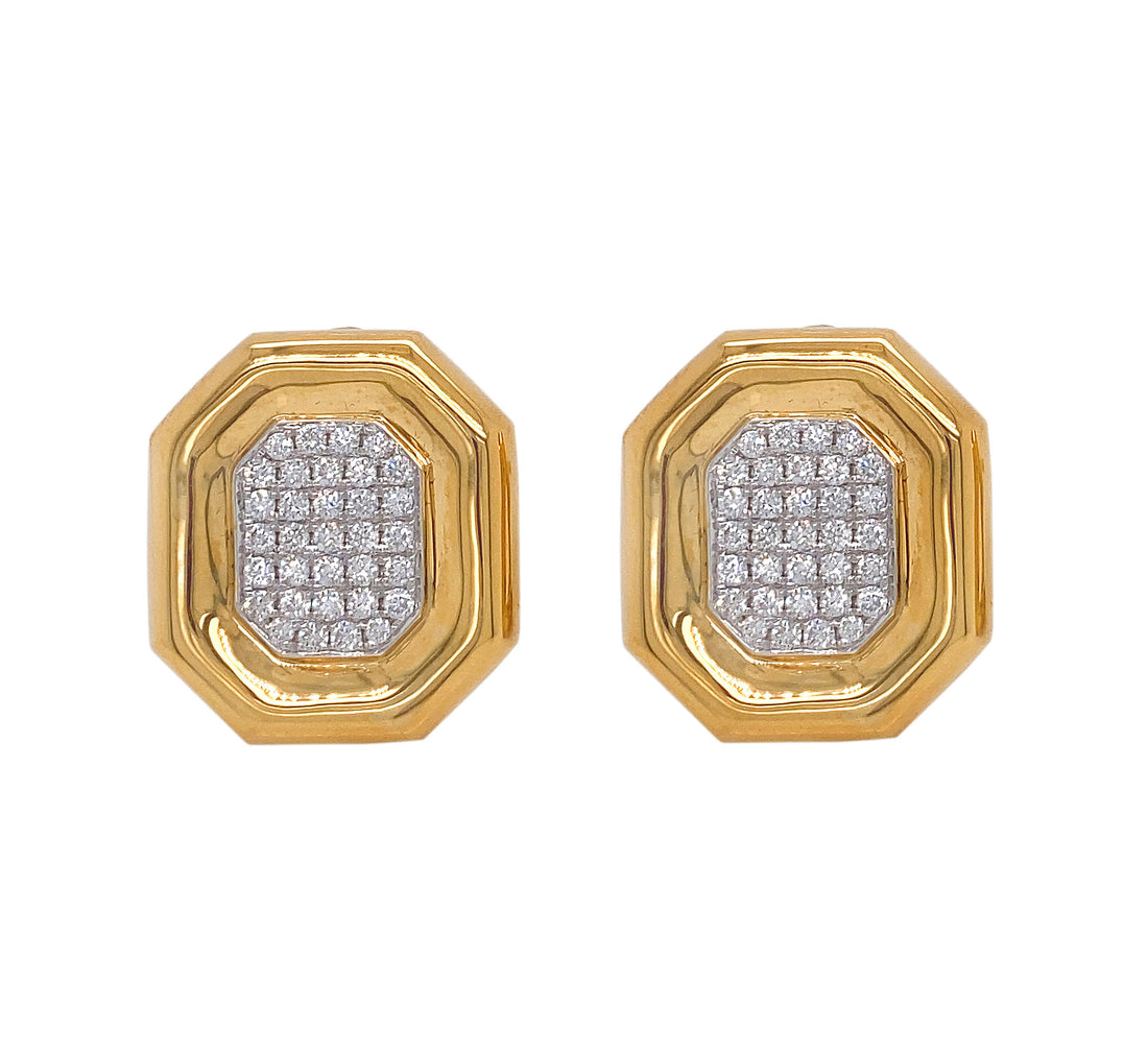 18kt Yellow Gold Diamond Earrings
