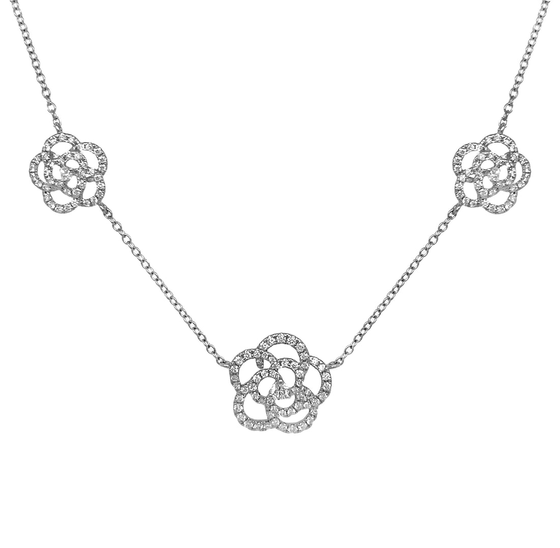 18kt White Gold Diamond Necklace
