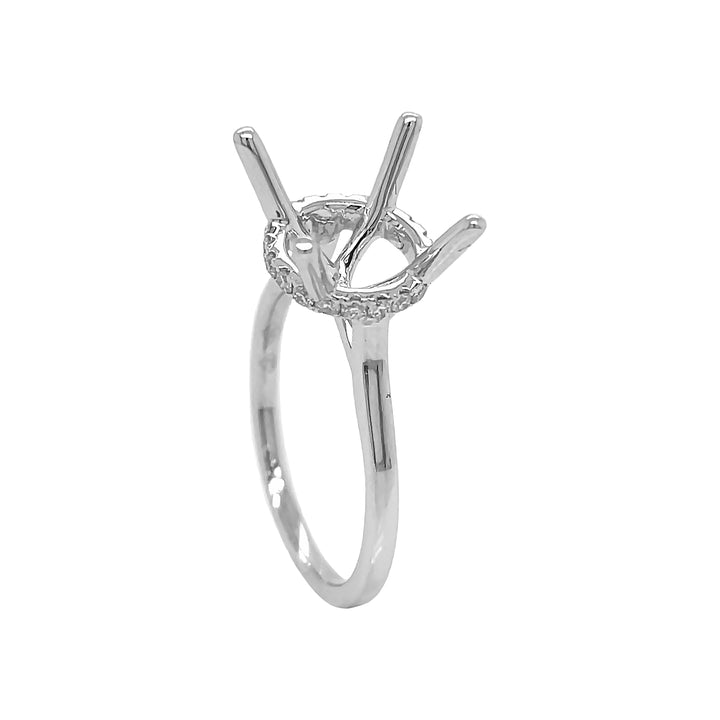 18kt White Gold Diamond Semi-mount