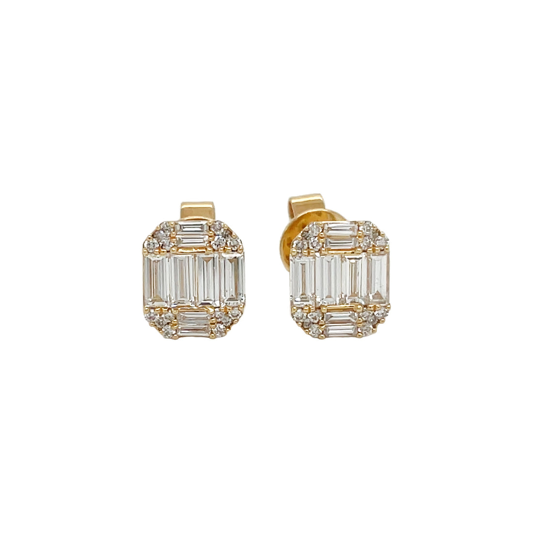 18kt Yellow Gold Diamond Earrings