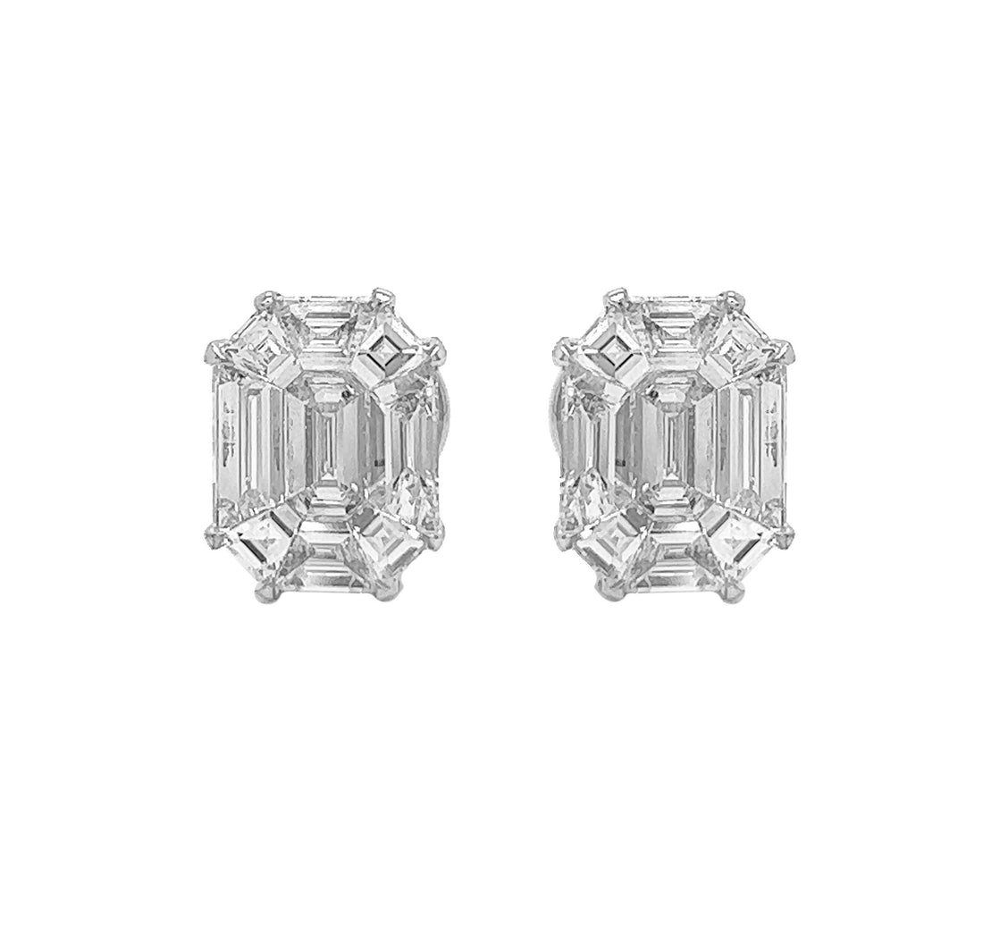 18kt White Gold Diamond Studs