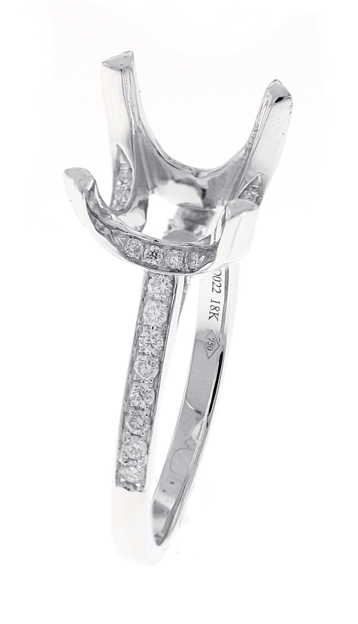 18kt White Gold Diamond Semi Mount