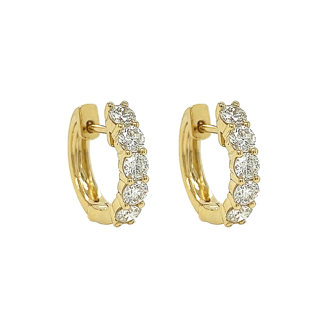 18kt Yellow Gold Diamond Earrings