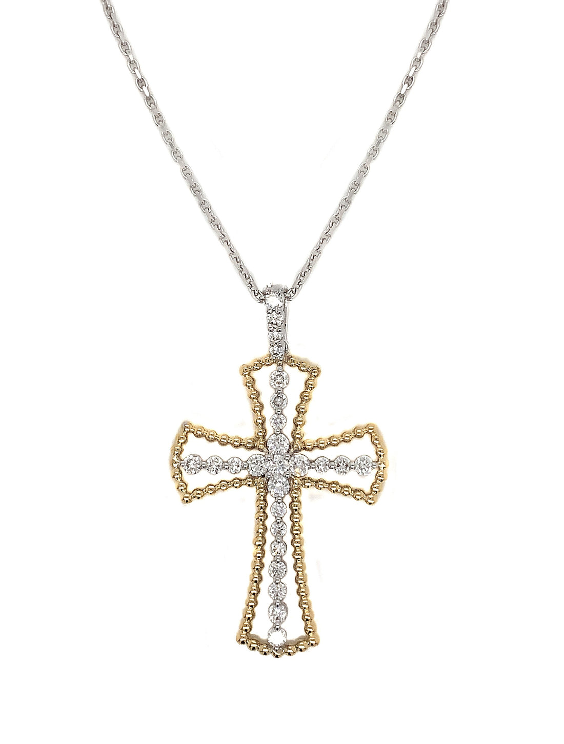 18kt White And Yellow Gold Diamond Pendant