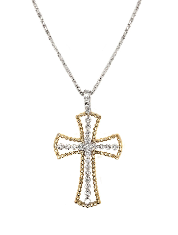 18kt White And Yellow Gold Diamond Pendant