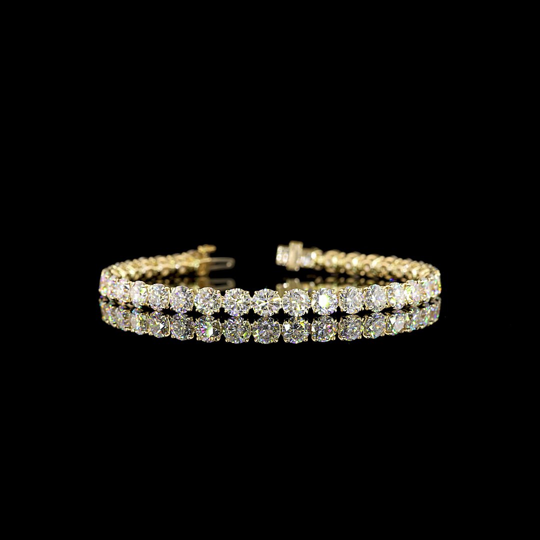 14kt Yellow Gold Lab Diamond Tennis Bracelet