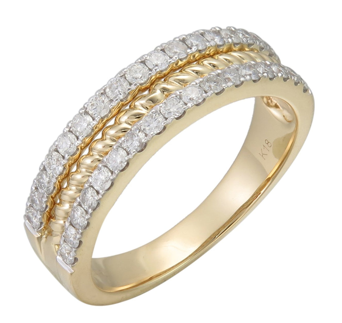 18kt Yellow Gold Diamond Band
