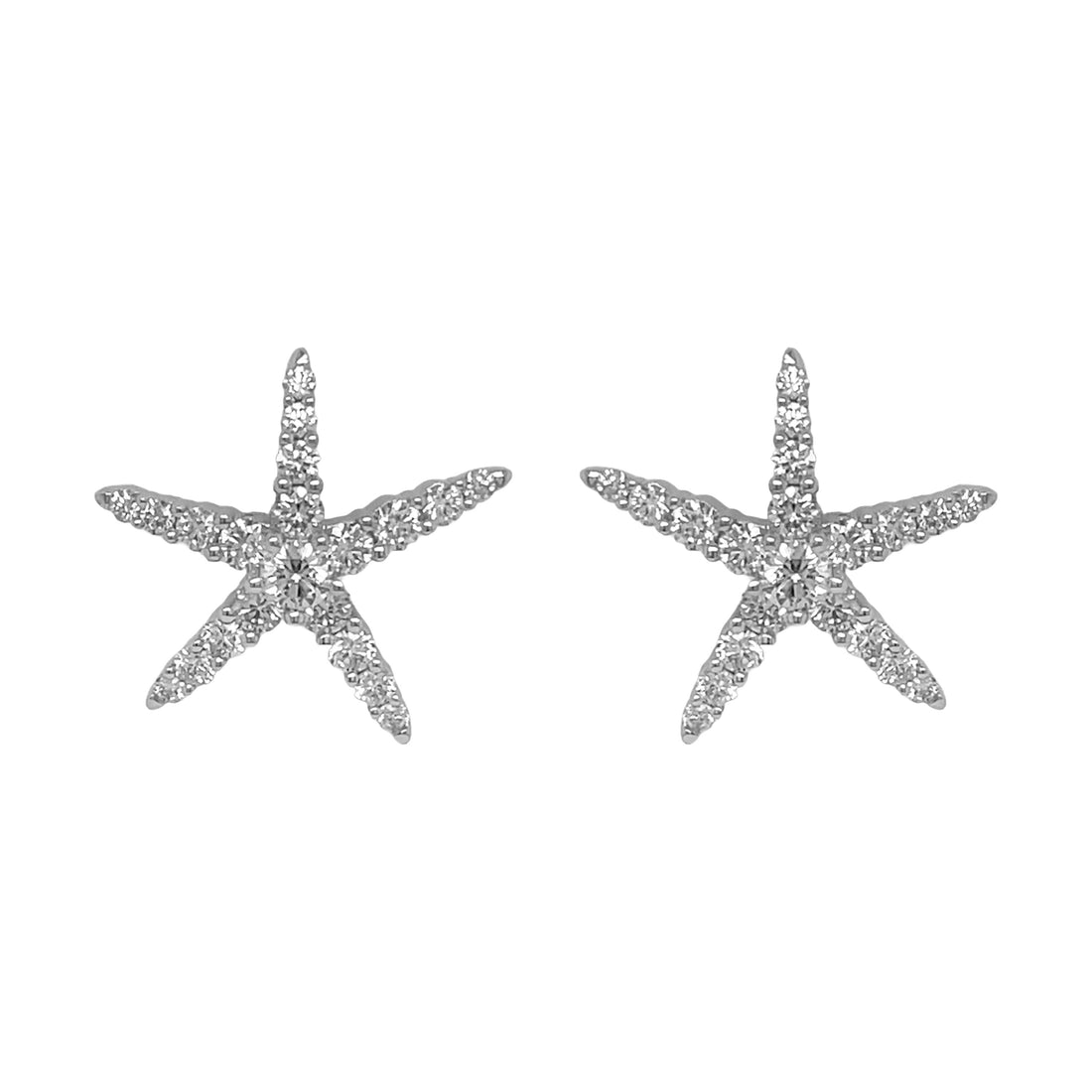 18kt White Gold Diamond Earrings