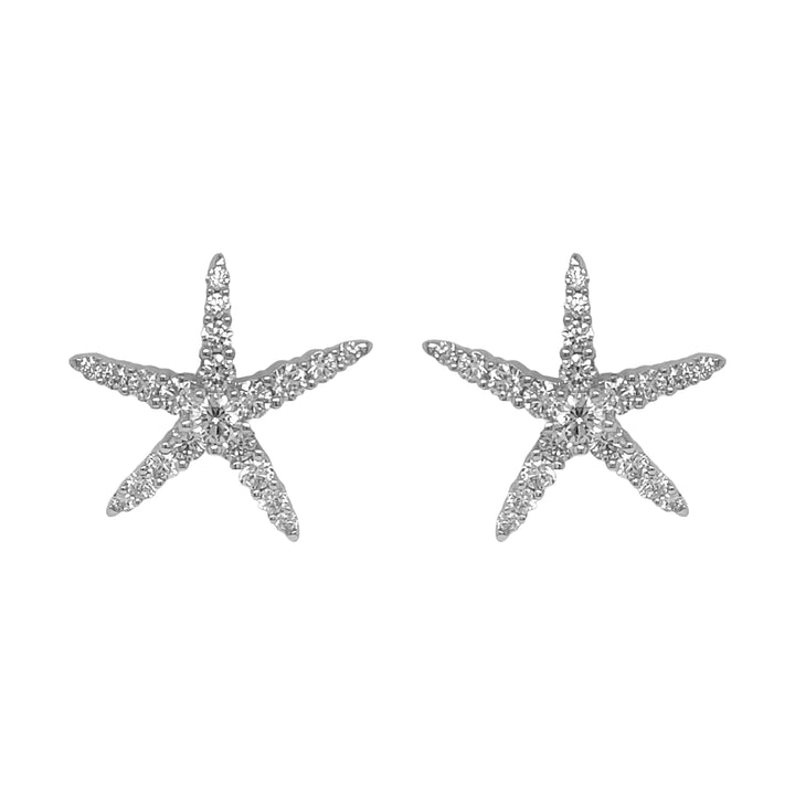 18kt White Gold Diamond Earrings